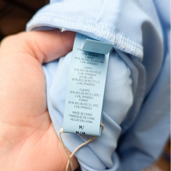 NWT SKIMS Recycled Swim Sarong Skirt Midi Slit Iris Blue Cover Up Medium M - Picture 12 of 12